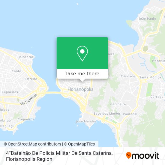 Mapa 4°Batalhão De Polícia Militar De Santa Catarina