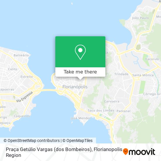 Mapa Praça Getúlio Vargas (dos Bombeiros)