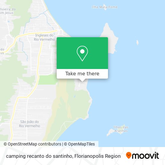 camping recanto do santinho map