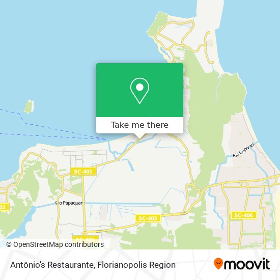 Mapa Antônio's Restaurante