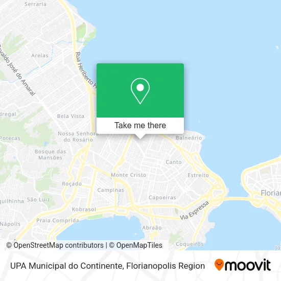 UPA Municipal do Continente map