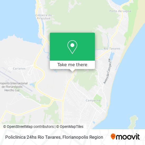 Mapa Policlínica 24hs Rio Tavares