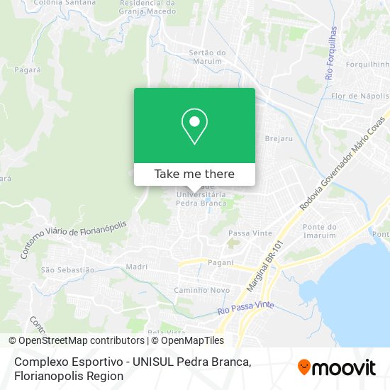 Complexo Esportivo - UNISUL Pedra Branca map