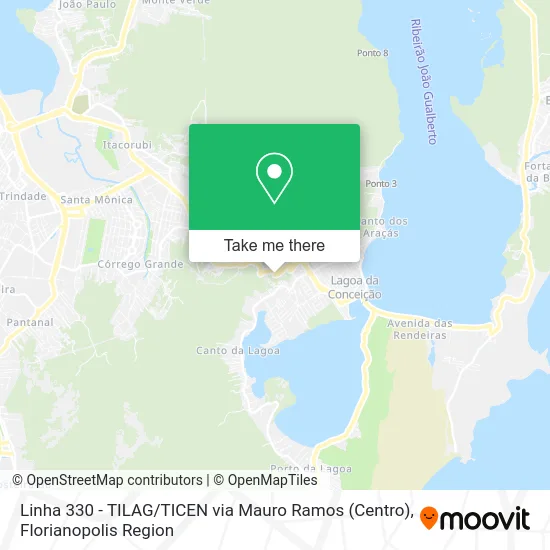 Linha 330 - TILAG / TICEN via Mauro Ramos (Centro) map