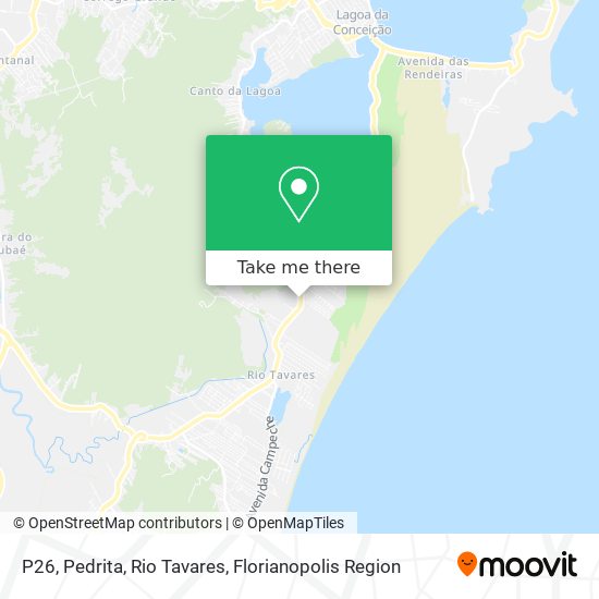 P26, Pedrita, Rio Tavares map