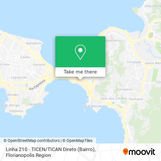 Mapa Linha 210 - TICEN / TICAN Direto (Bairro)