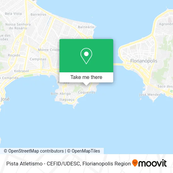 Pista Atletismo - CEFID/UDESC map