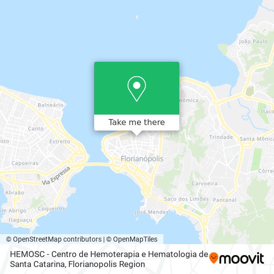 HEMOSC - Centro de Hemoterapia e Hematologia de Santa Catarina map