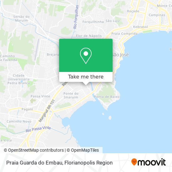 Praia Guarda do Embau map