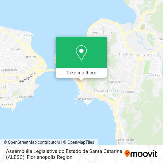 Assembléia Legislativa do Estado de Santa Catarina (ALESC) map