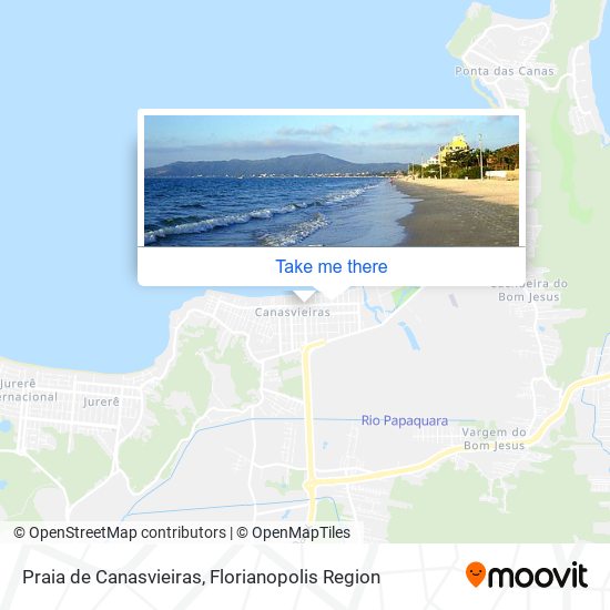 Praia de Canasvieiras map