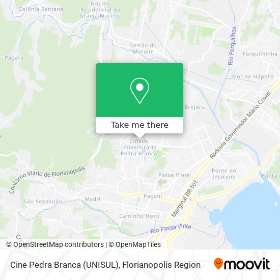 Cine Pedra Branca (UNISUL) map