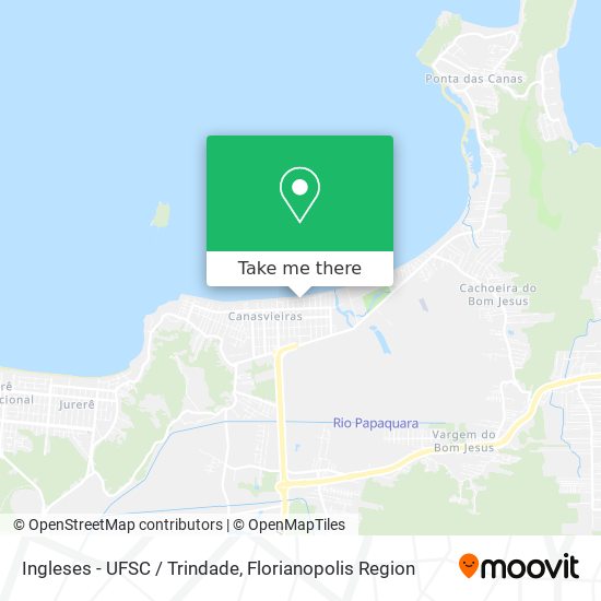 Ingleses - UFSC / Trindade map