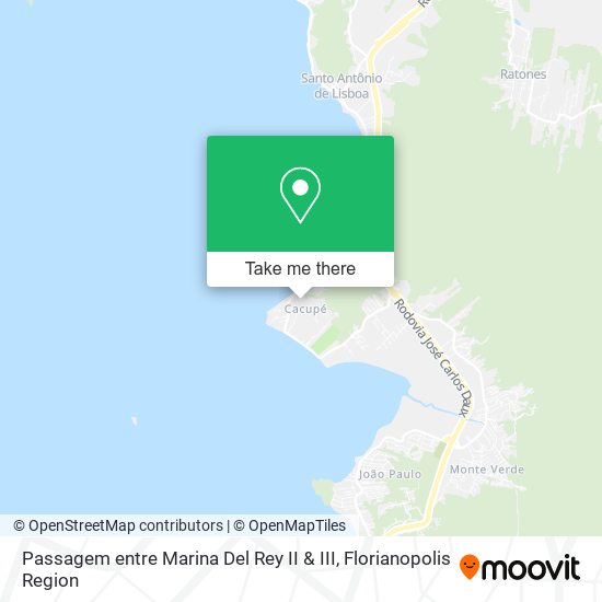 Mapa Passagem entre Marina Del Rey II & III