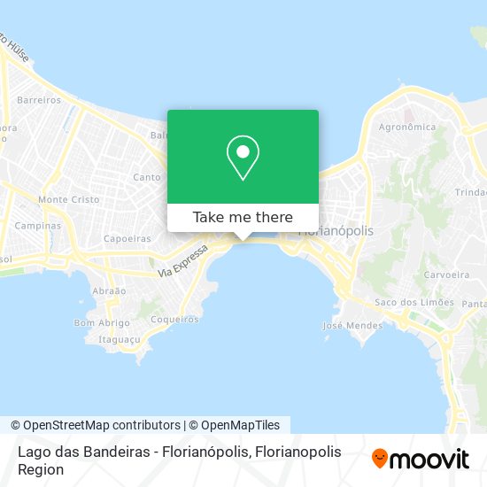 Mapa Lago das Bandeiras - Florianópolis