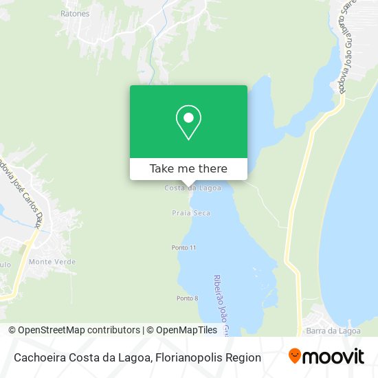 Mapa Cachoeira Costa da Lagoa