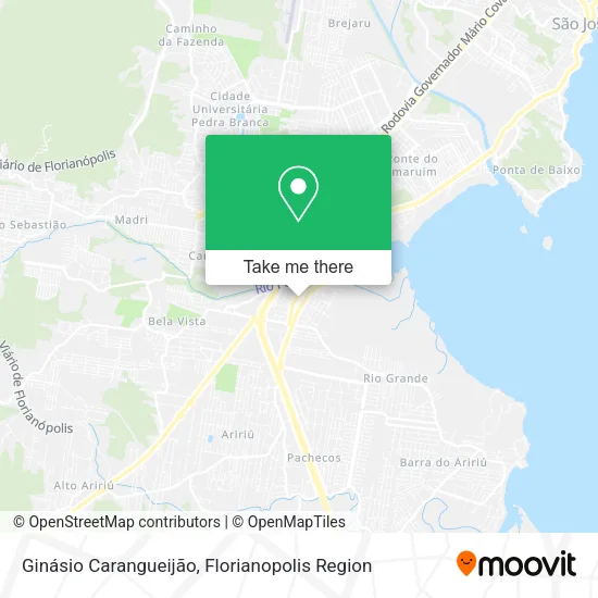 Ginásio Carangueijão map