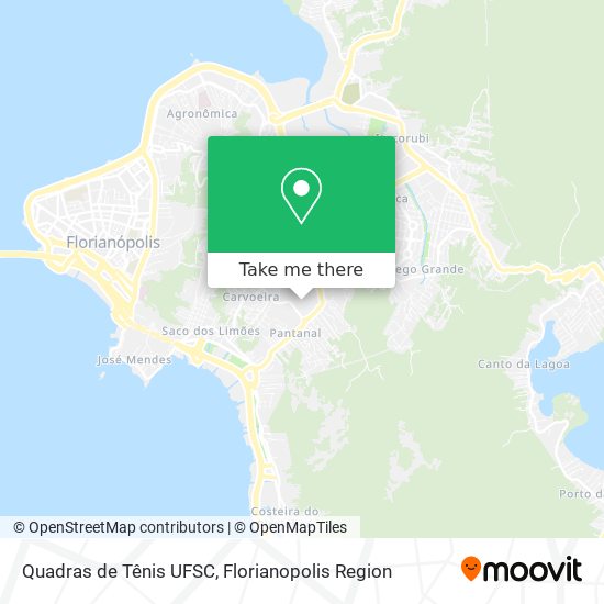 Mapa Quadras de Tênis UFSC