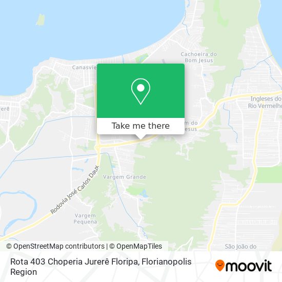 Rota 403 Choperia Jurerê Floripa map