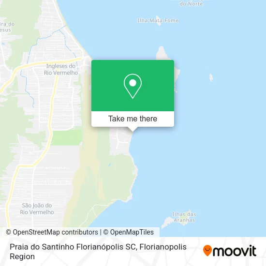 Praia do Santinho Florianópolis SC map