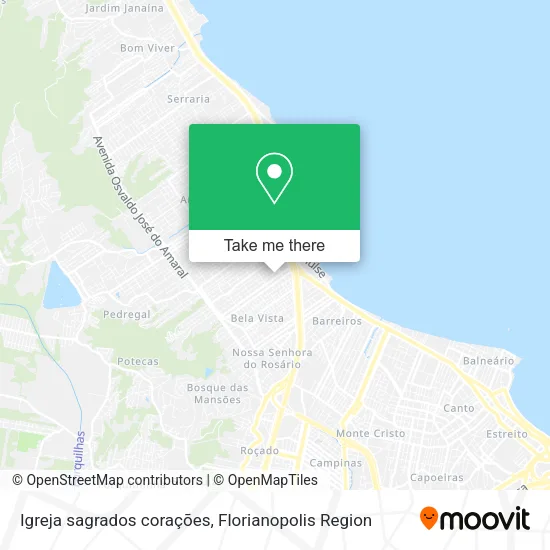 Mapa Igreja sagrados corações