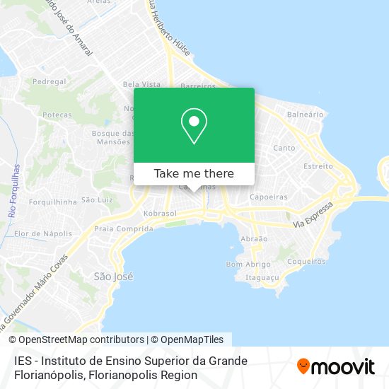 Mapa IES - Instituto de Ensino Superior da Grande Florianópolis