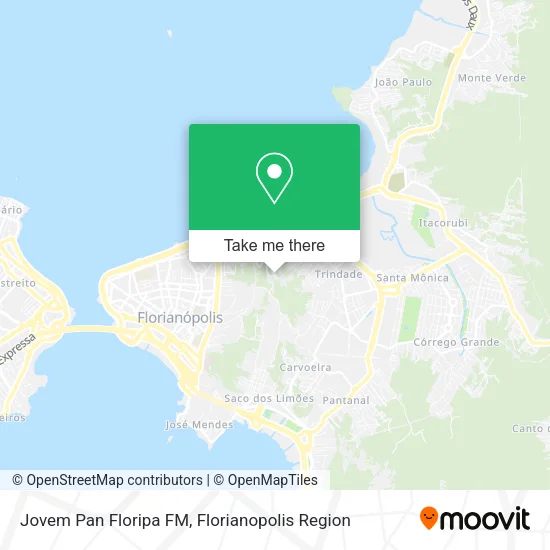 Jovem Pan Floripa FM map
