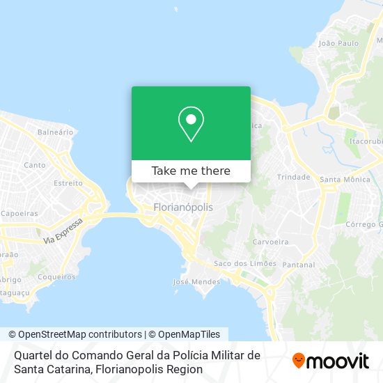 Mapa Quartel do Comando Geral da Polícia Militar de Santa Catarina