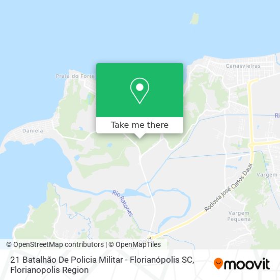 21 Batalhão De Policia Militar - Florianópolis SC map