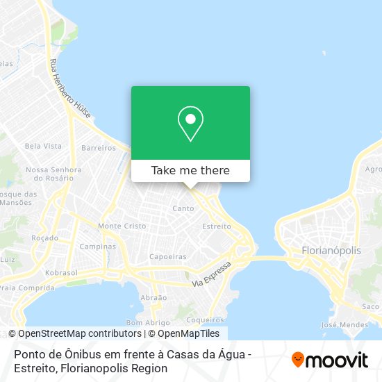 Ponto de Ônibus em frente à Casas da Água - Estreito map