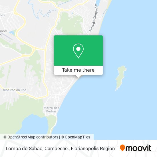 Lomba do Sabão, Campeche. map