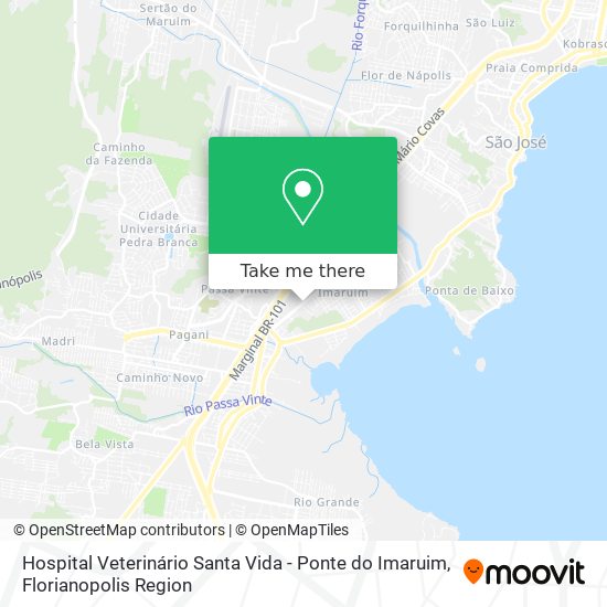 Hospital Veterinário Santa Vida - Ponte do Imaruim map