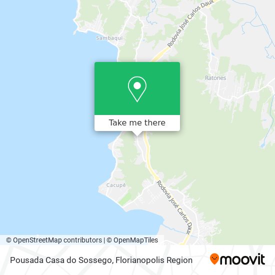 Pousada Casa do Sossego map
