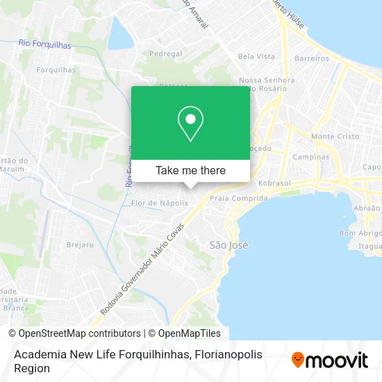 Academia New Life Forquilhinhas map
