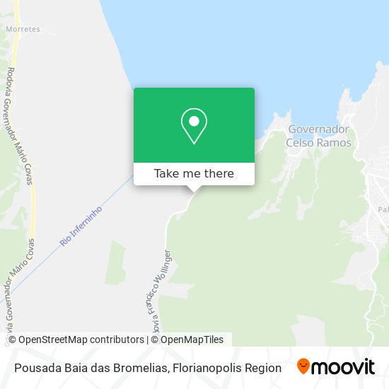 Pousada Baia das Bromelias map