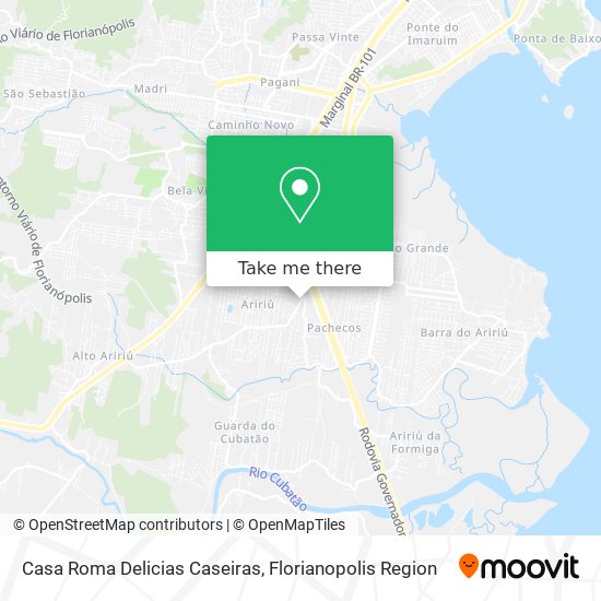 Casa Roma Delicias Caseiras map