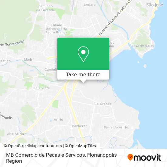 MB Comercio de Pecas e Servicos map