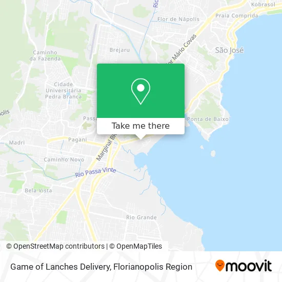 Game of Lanches Delivery map