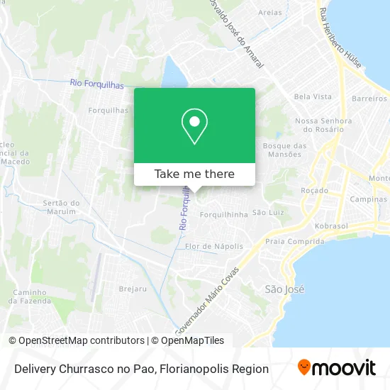 Delivery Churrasco no Pao map