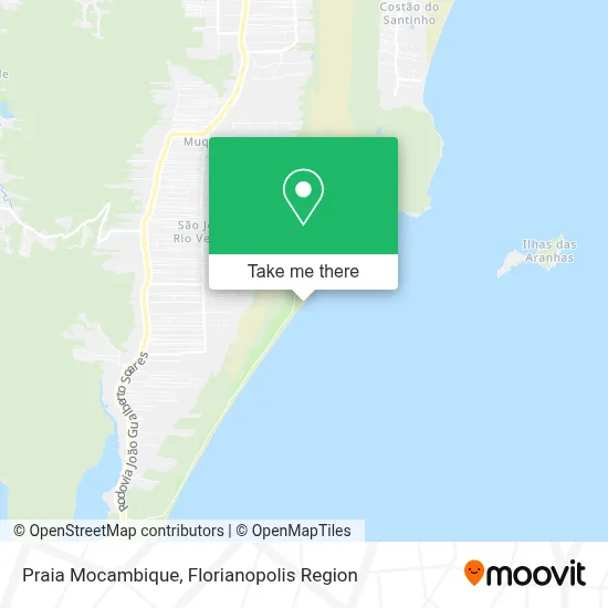Praia Mocambique map