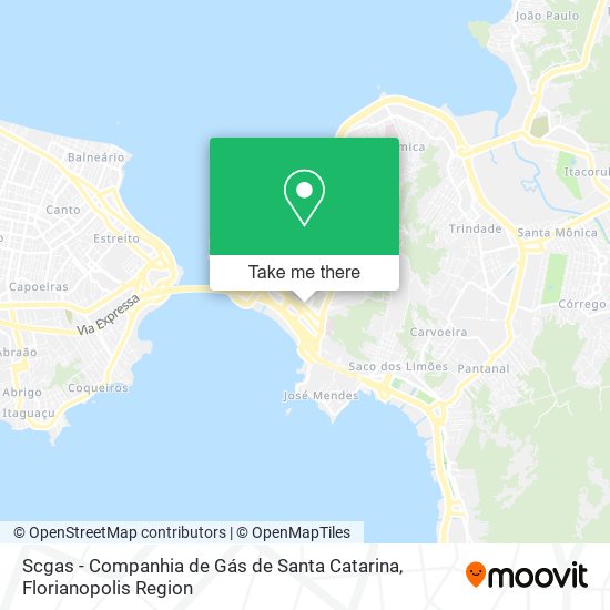 Scgas - Companhia de Gás de Santa Catarina map