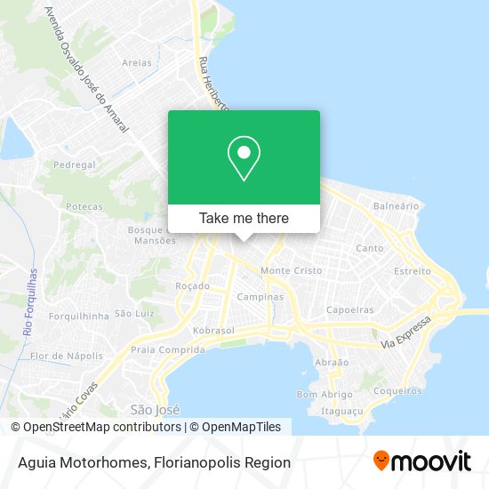 Mapa Aguia Motorhomes