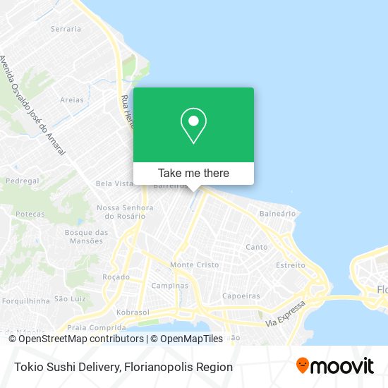 Mapa Tokio Sushi Delivery