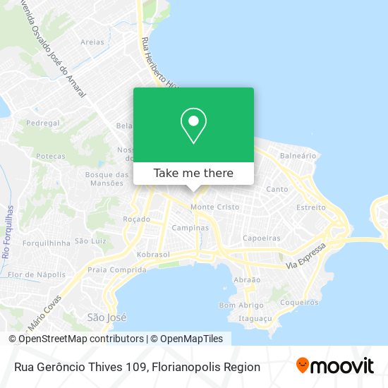 Mapa Rua Gerôncio Thives 109