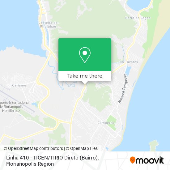 Mapa Linha 410 - TICEN / TIRIO Direto (Bairro)