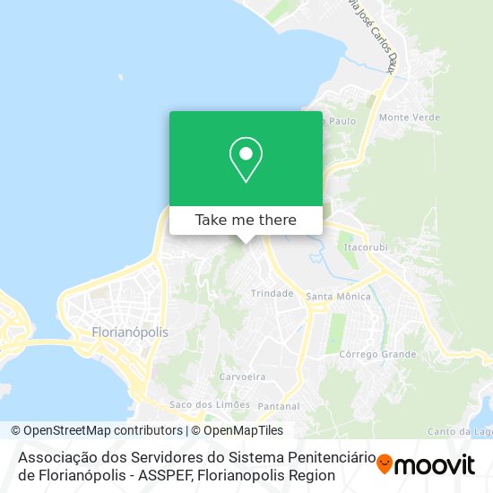 Mapa Associação dos Servidores do Sistema Penitenciário de Florianópolis - ASSPEF