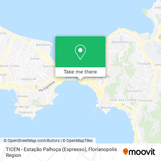 Mapa TICEN -  Estação Palhoça (Expresso)