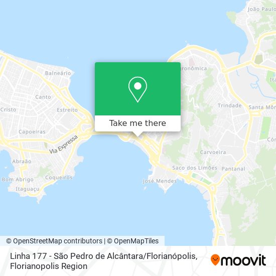 Linha 177 - São Pedro de Alcântara / Florianópolis map