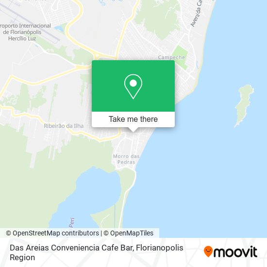 Das Areias Conveniencia Cafe Bar map