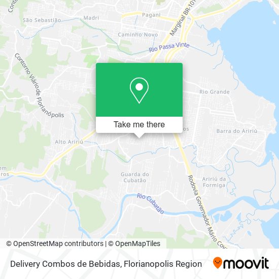 Mapa Delivery Combos de Bebidas